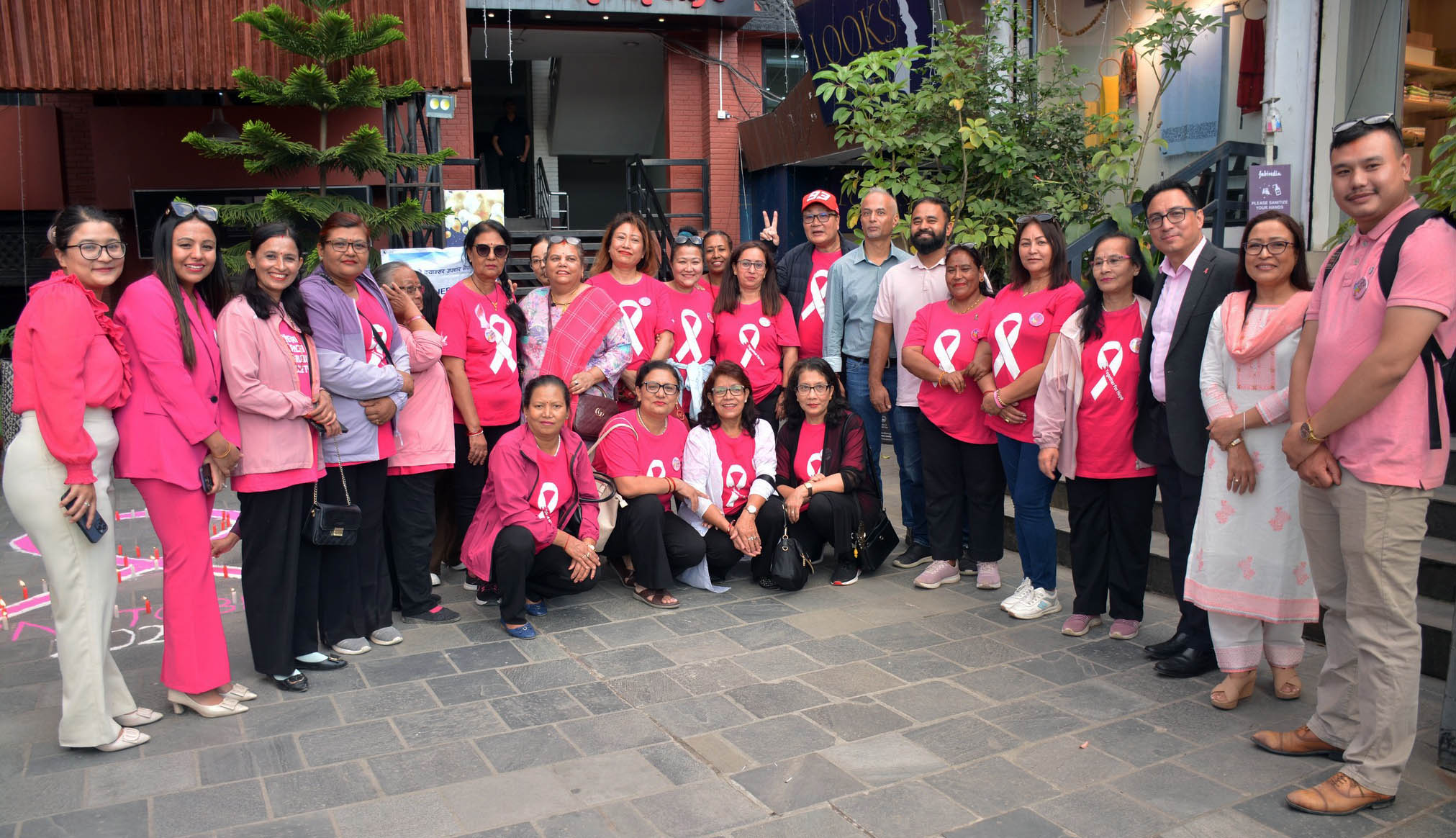 Pink candle light event  in honor of breast cancer awareness month